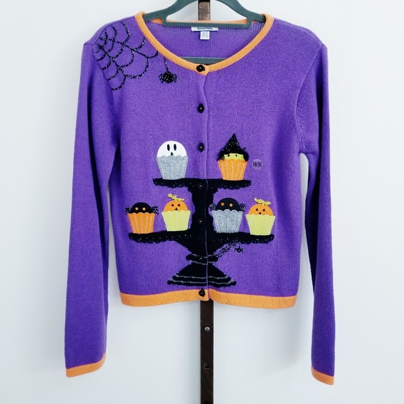 Hartstrings Other - Hartstrings Halloween Cupcakes Sweater Cardigan